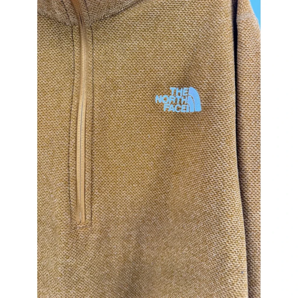 The North Face Mens Gordon Lyons 1/4 Zip Fleece Pullover Mustard Yellow Medium